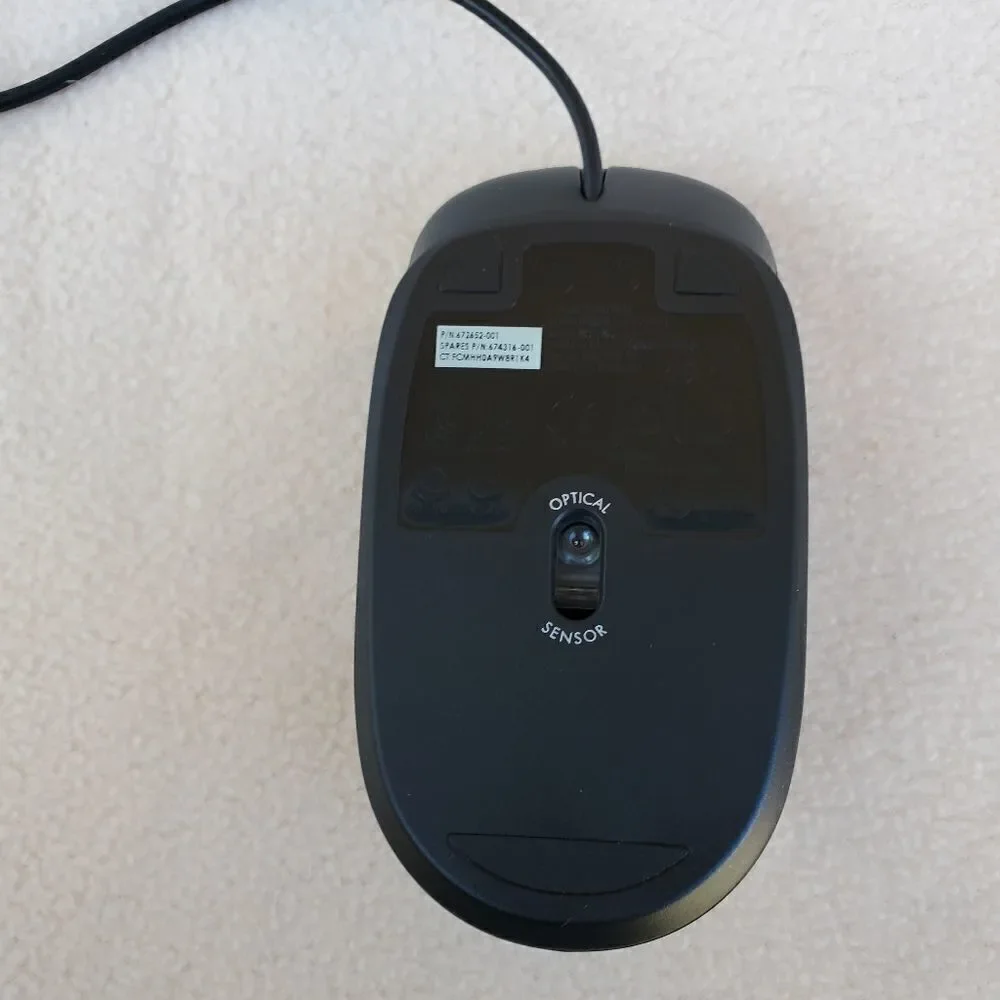 HP Hewlett-Packard USB wired optical sensor scroll mouse